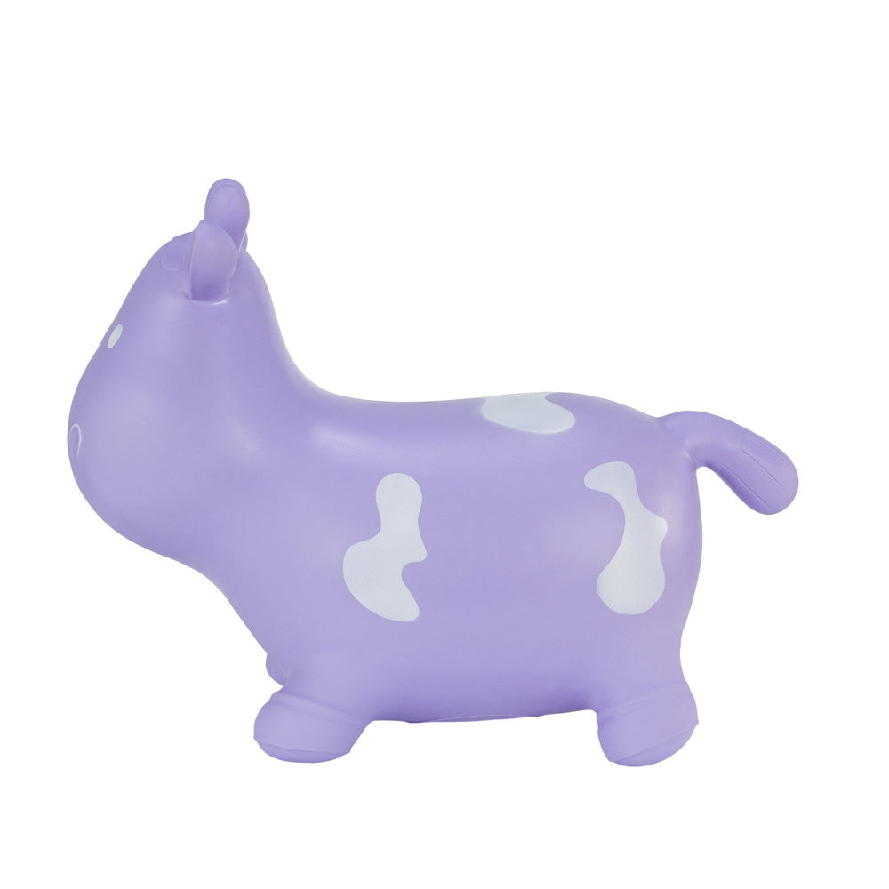 Φουσκωτή αγελάδα χοπ χοπ σε χρώμα λιλά. 