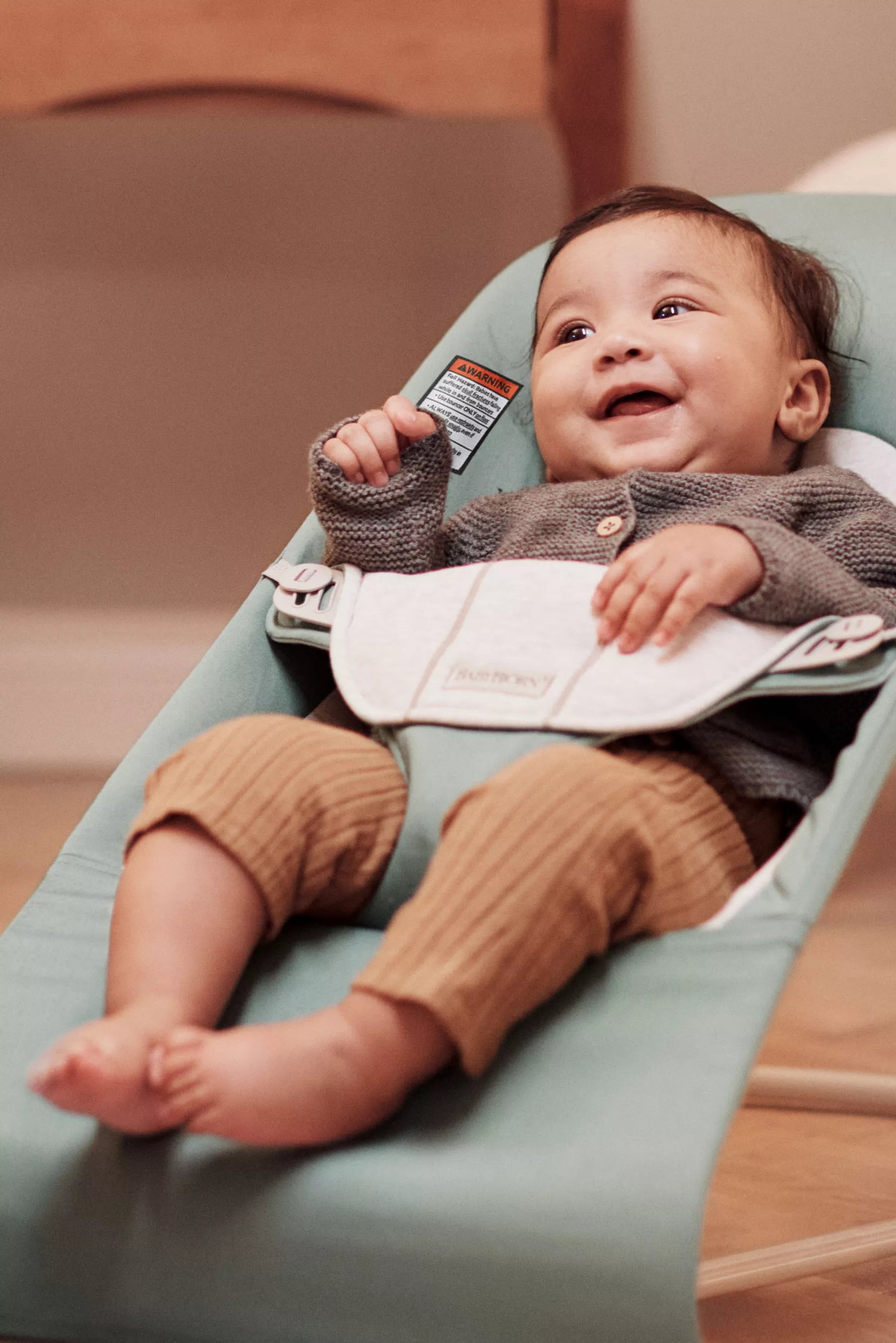 Bouncer Balance Soft Woven Jersey Light Sage Grey BabyBjorn Gabi