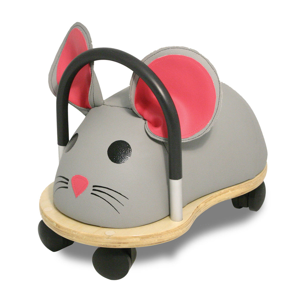 Wheely Bug παιδικό όχημα - περπατούρα Ποντίκι γκρι με ροζ αυτάκια