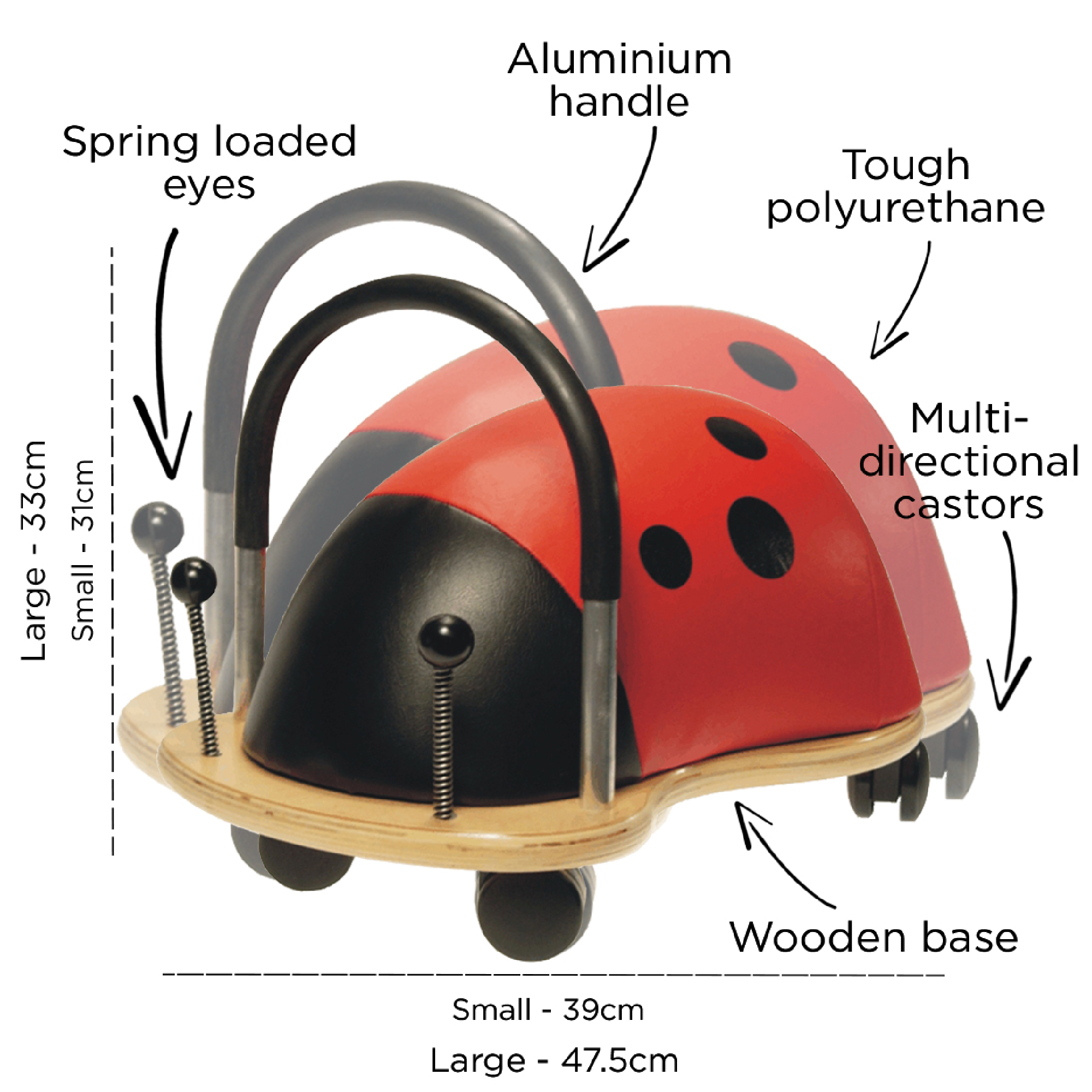 Wheely Bug ウィリーバグ　パンダ Wheely Bug Plush Panda Ride On Toy – ScandiBugs